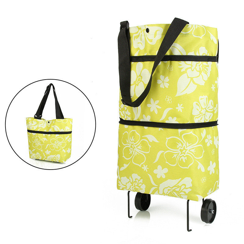 EcoCart: Foldable Reusable Shopping Bag with Wheels