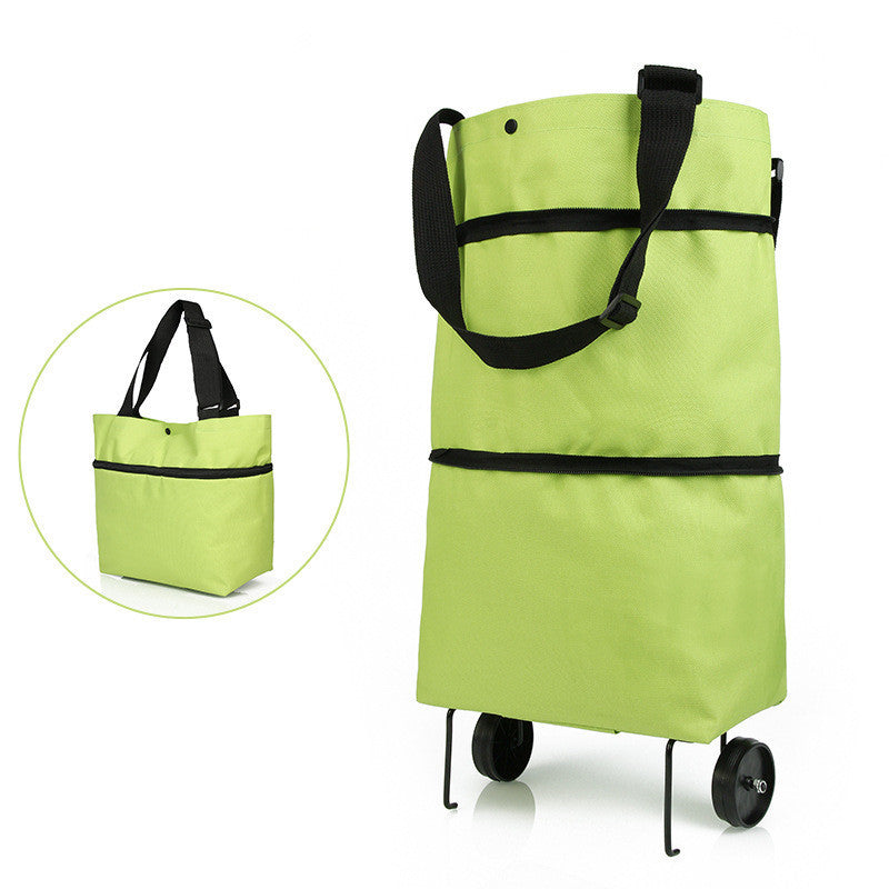 EcoCart: Foldable Reusable Shopping Bag with Wheels