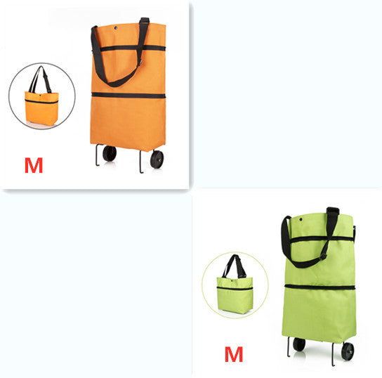 EcoCart: Foldable Reusable Shopping Bag with Wheels