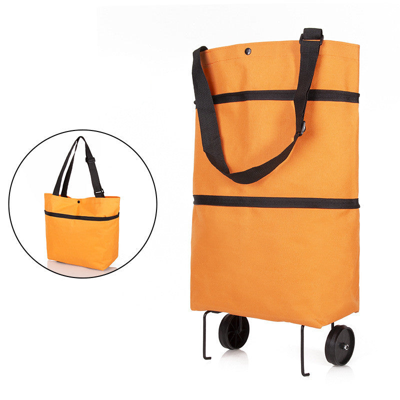 EcoCart: Foldable Reusable Shopping Bag with Wheels