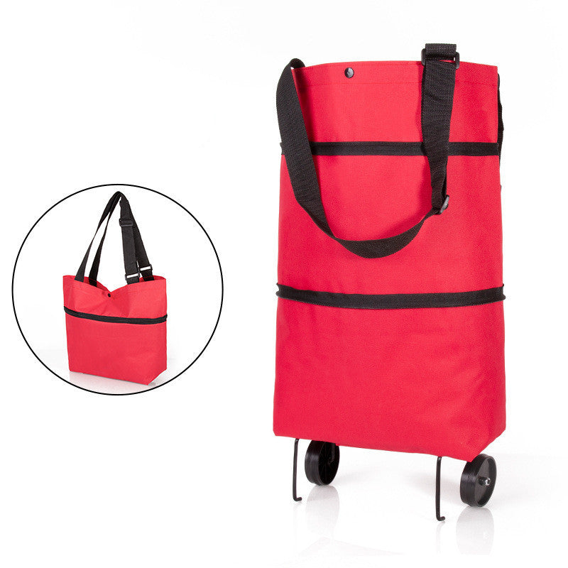 EcoCart: Foldable Reusable Shopping Bag with Wheels