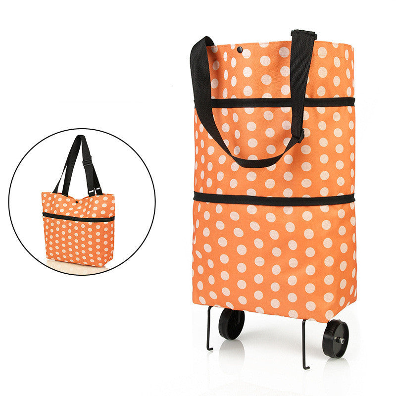 EcoCart: Foldable Reusable Shopping Bag with Wheels