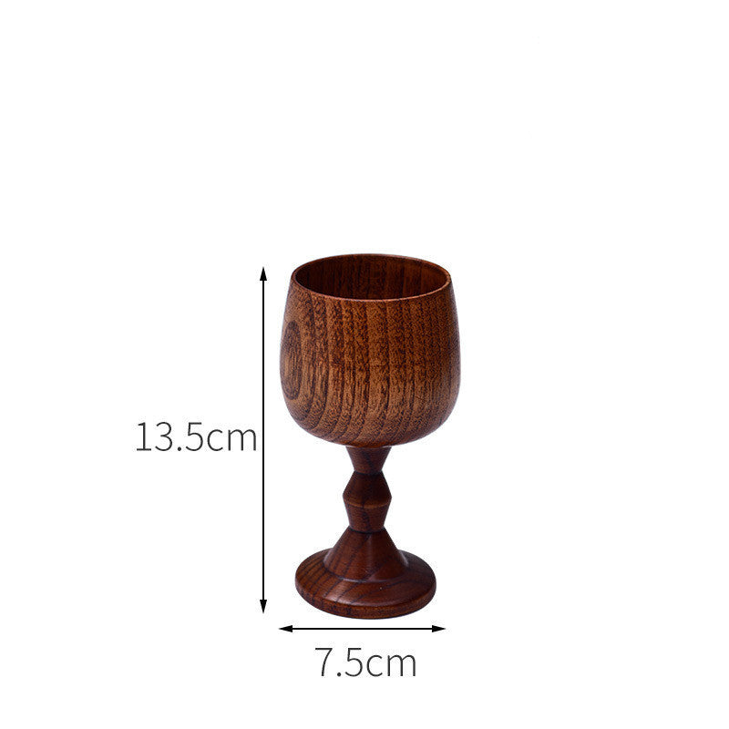 Eco-Friendly Wooden Tea Cup Goblet