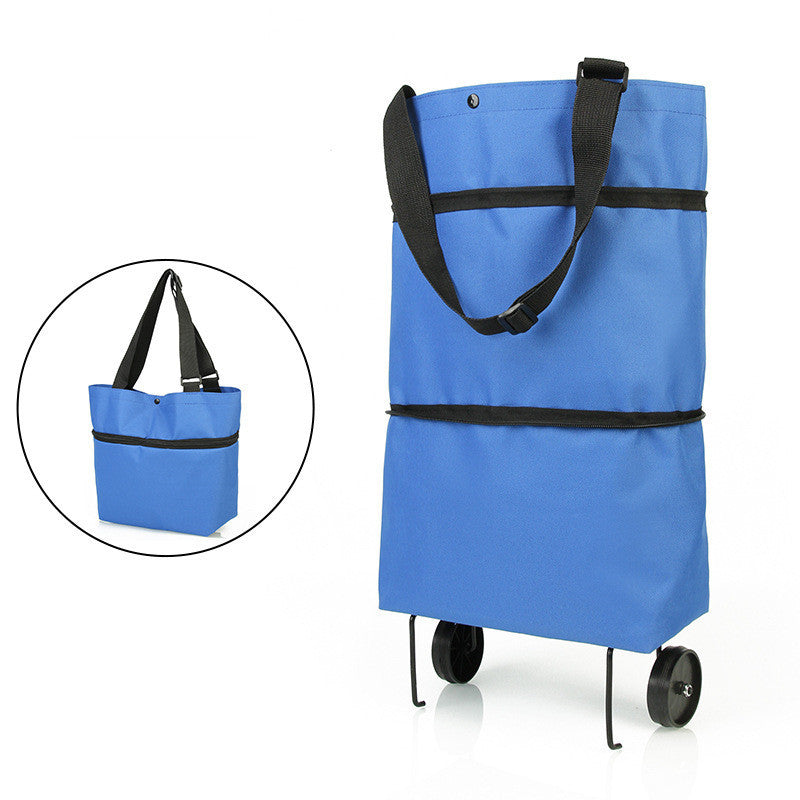 EcoCart: Foldable Reusable Shopping Bag with Wheels