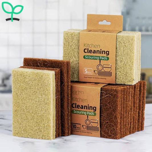 10PCS Eco-Friendly Sisal Sponges for Dishwashing & Cleaning