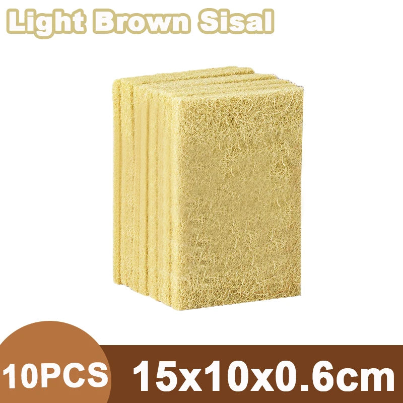 10PCS Eco-Friendly Sisal Sponges for Dishwashing & Cleaning