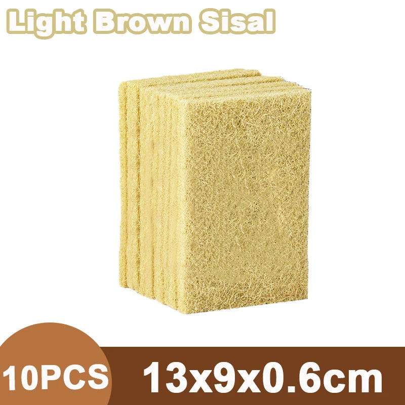 10PCS Eco-Friendly Sisal Sponges for Dishwashing & Cleaning