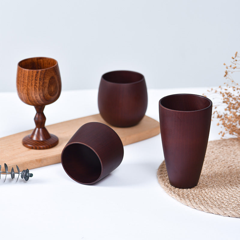 Eco-Friendly Wooden Tea Cup Goblet