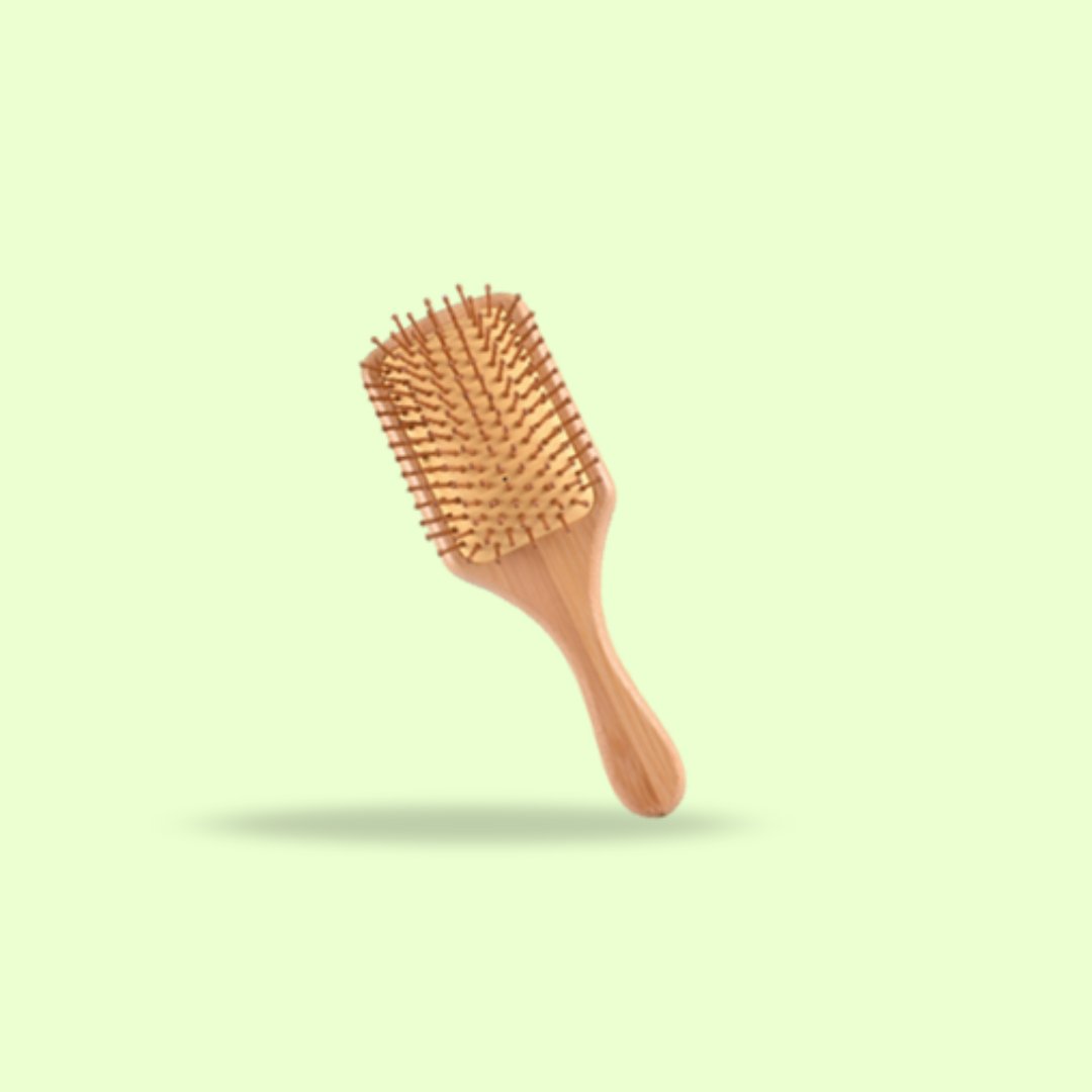 Bamboo Paddle Hair Brush – Eco-Friendly Detangling & Scalp Care